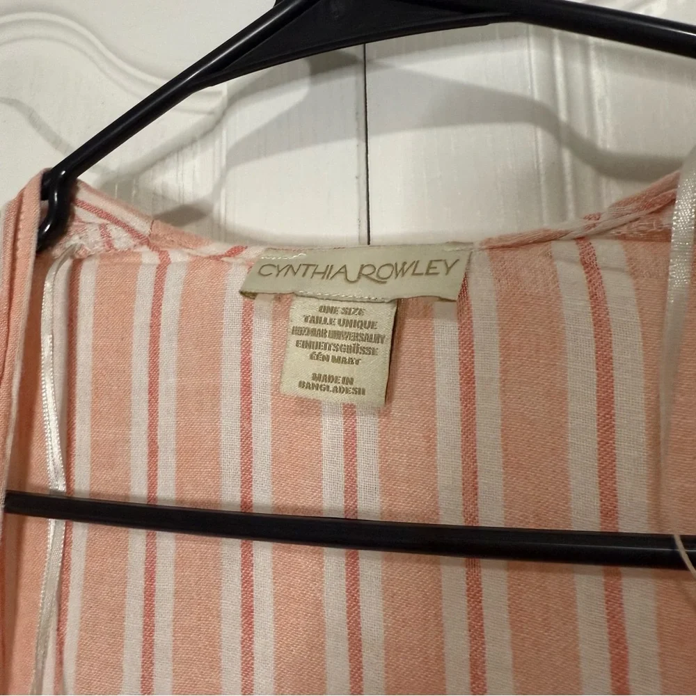 Cynthia Rowley Pink and White Striped Kimono/Cardigan - Picture 2 of 6